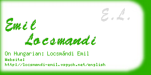 emil locsmandi business card