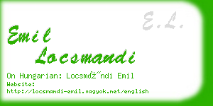 emil locsmandi business card